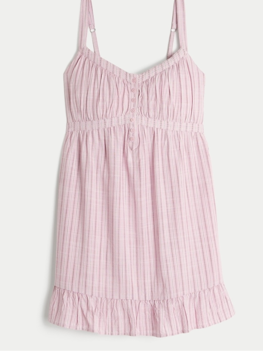 NWT Hollister Button Front Mini Dress in Pink Striped